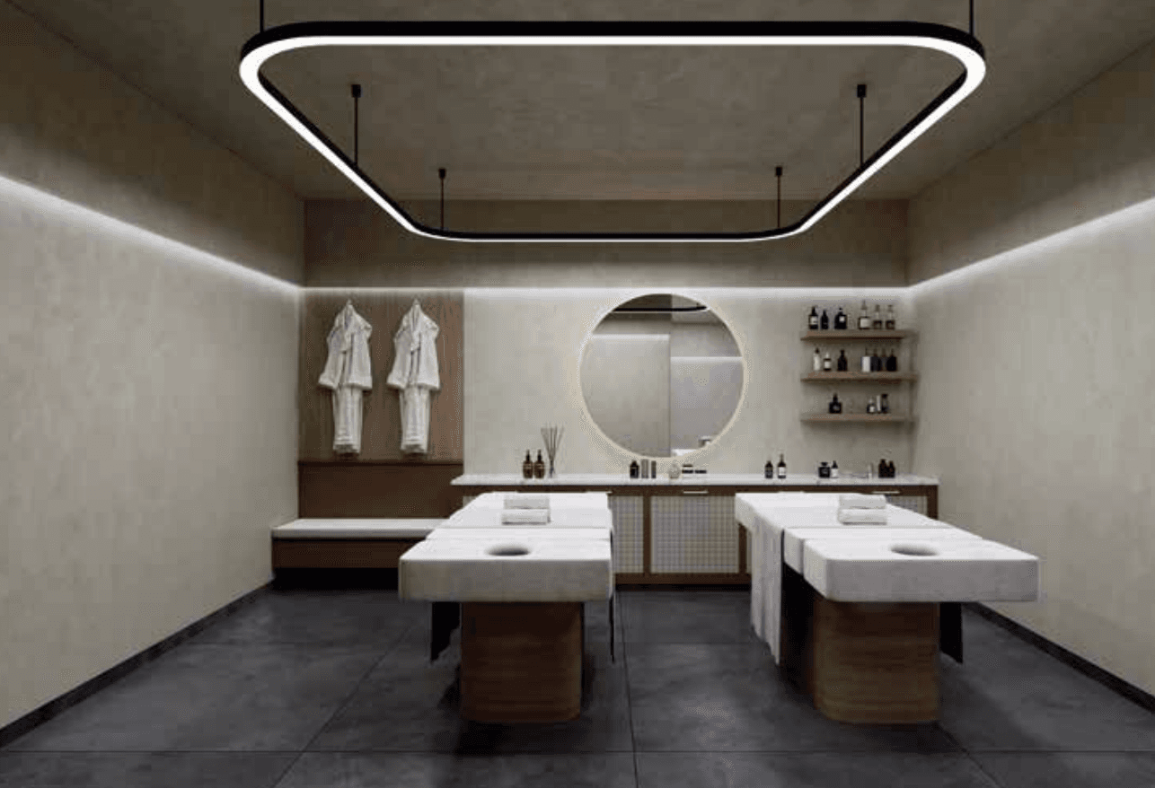 massage parlor with 2 beds in the supadha gamya luxury residences clubhouse 1