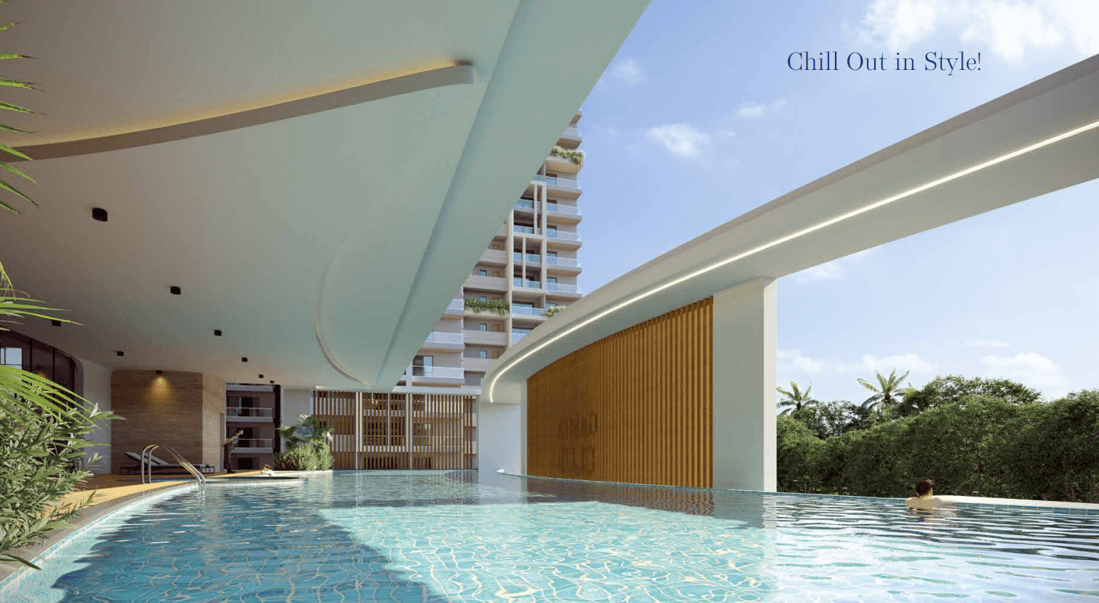 open deck pool in supadha gamya luxury residences gamya clubhouse 1