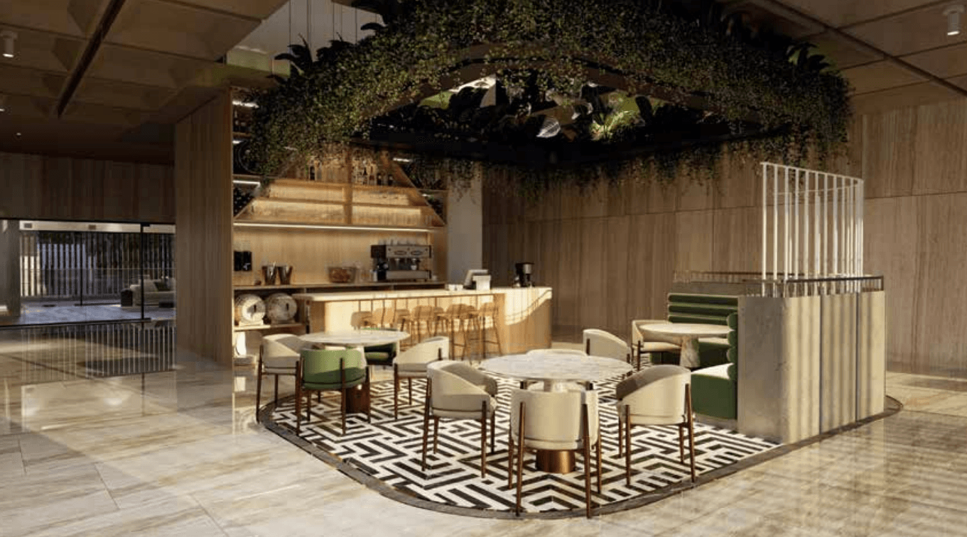 bar like seating in supadha gamya luxury residences clubhouse 1