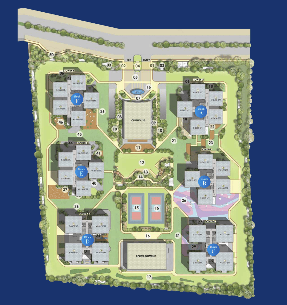 site plan of the supadha gamya luxury residences site plan